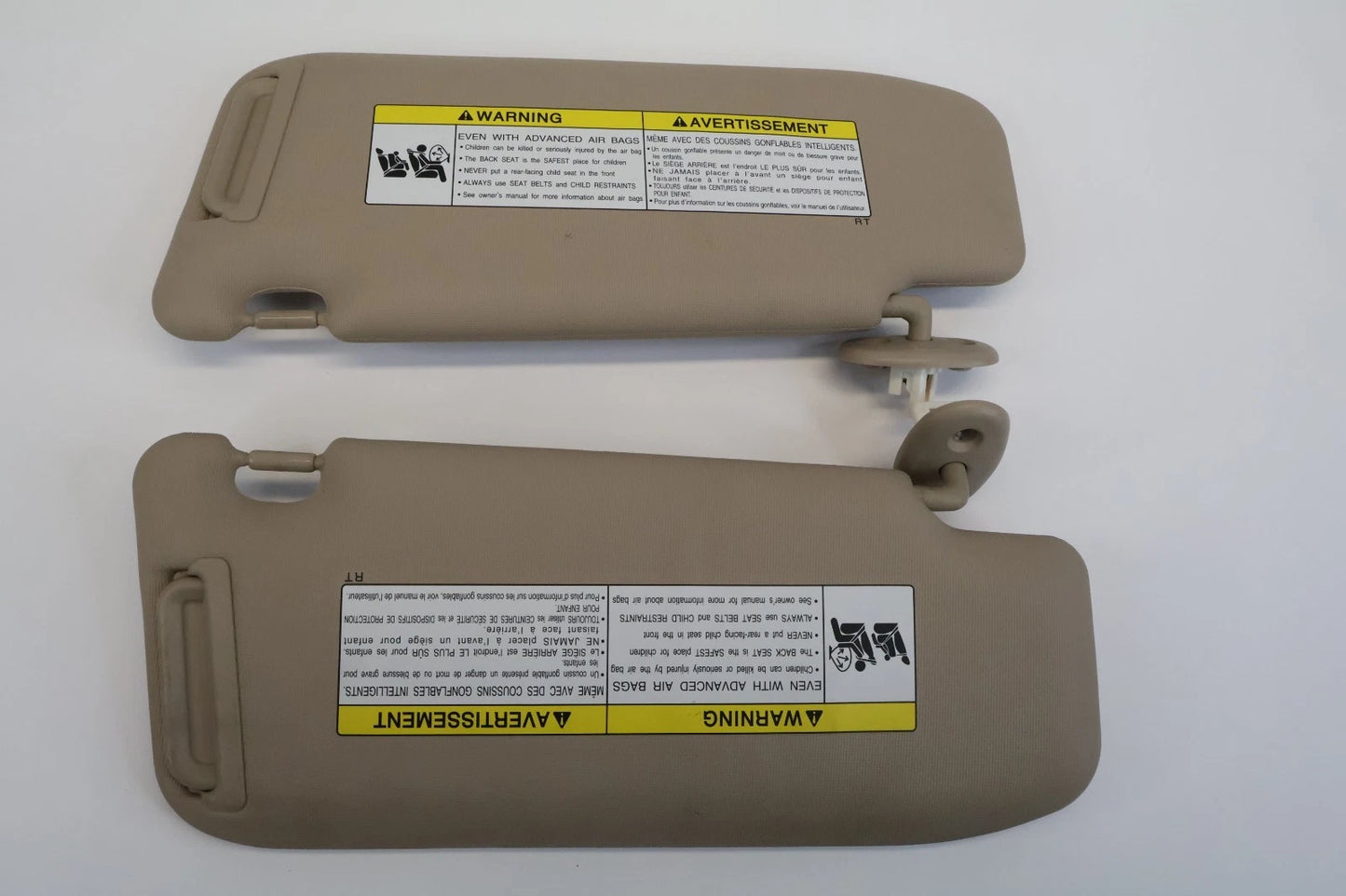 2010-2013 SUZUKI KIZASHI ROOF SUNVISOR SUN VISOR SHADE W/ MIRROR PAIR SET OEM