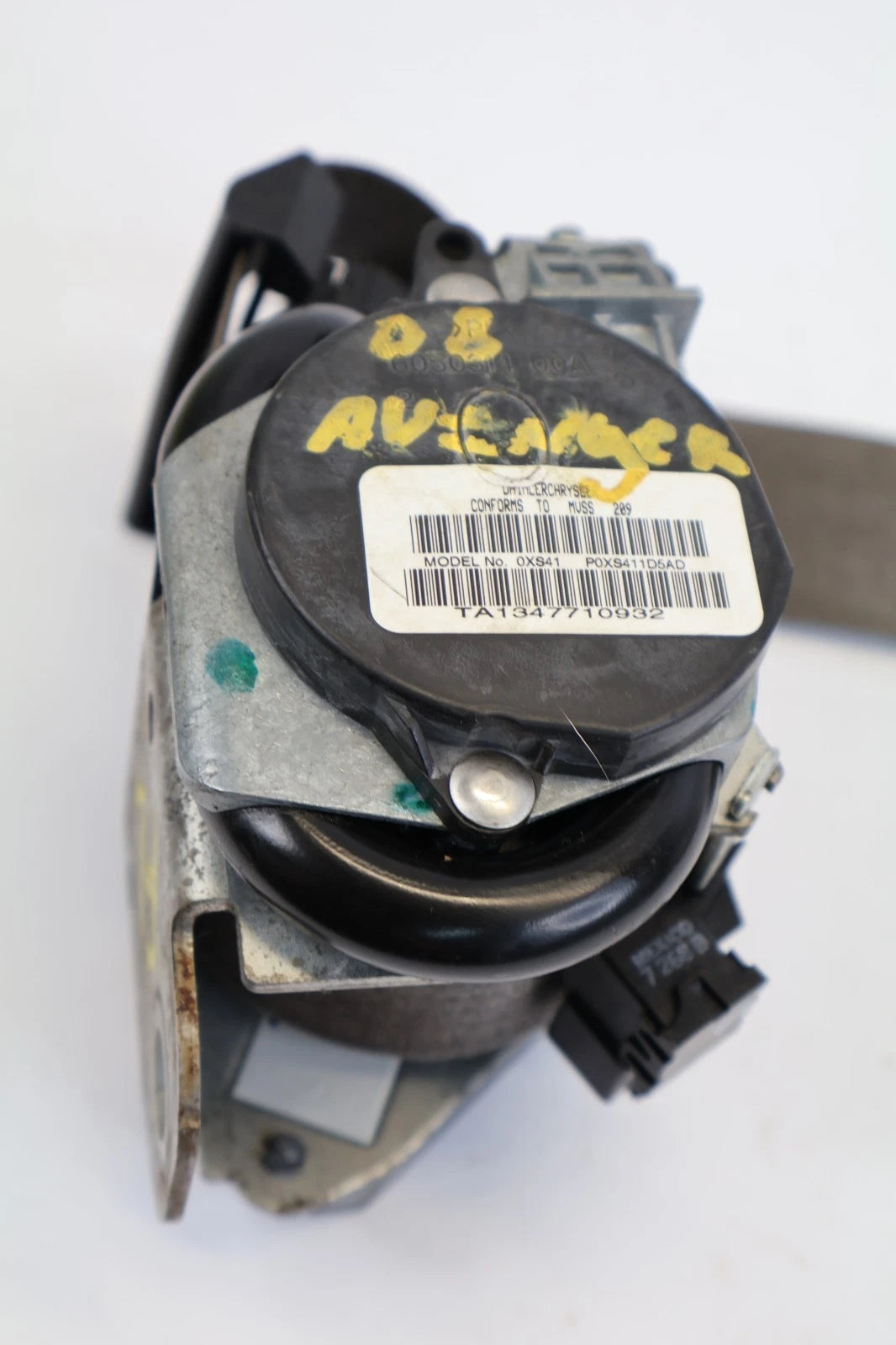 09 10 DODGE AVENGER FRONT LH SEAT BELT RETRACTOR ASSEMBLY OEM FACTORY XS411D5AD