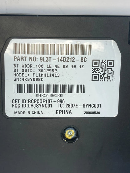 2009 09 FORD FLEX COMMUNICATION SYNC COMPUTER CONTROL MODULE 9L3T-14D212-BC OEM