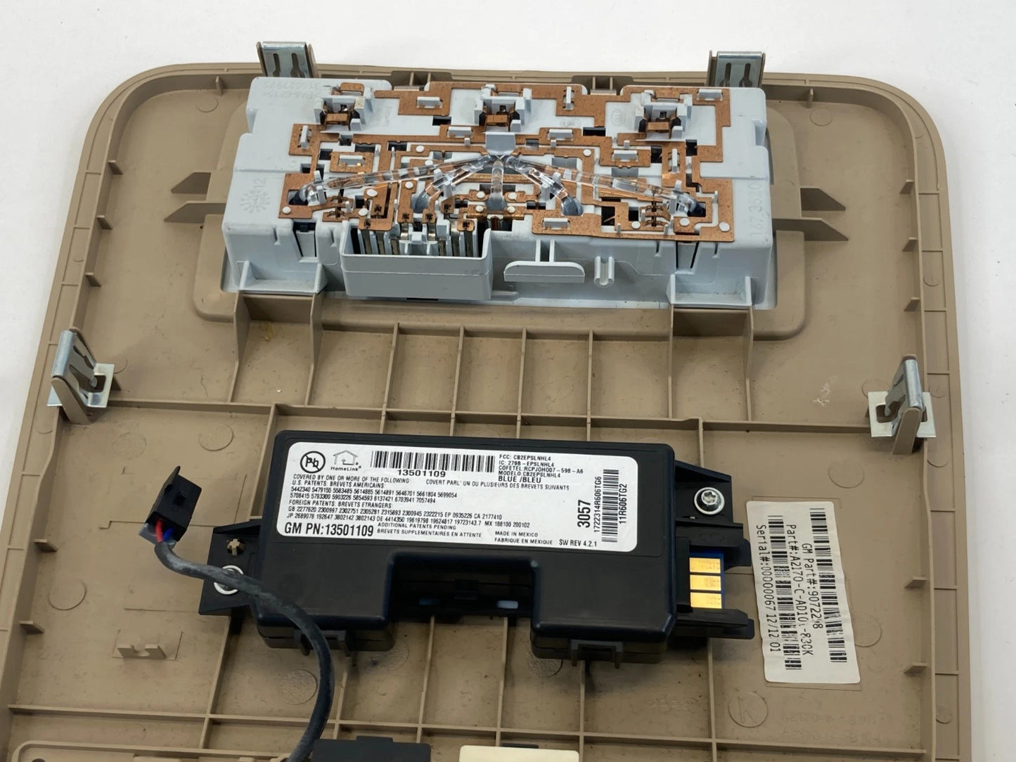 10 11 12 13 BUICK LACROSSE OVERHEAD CONSOLE DOME MAP LAMP W/ SUNROOF SWITCH OEM