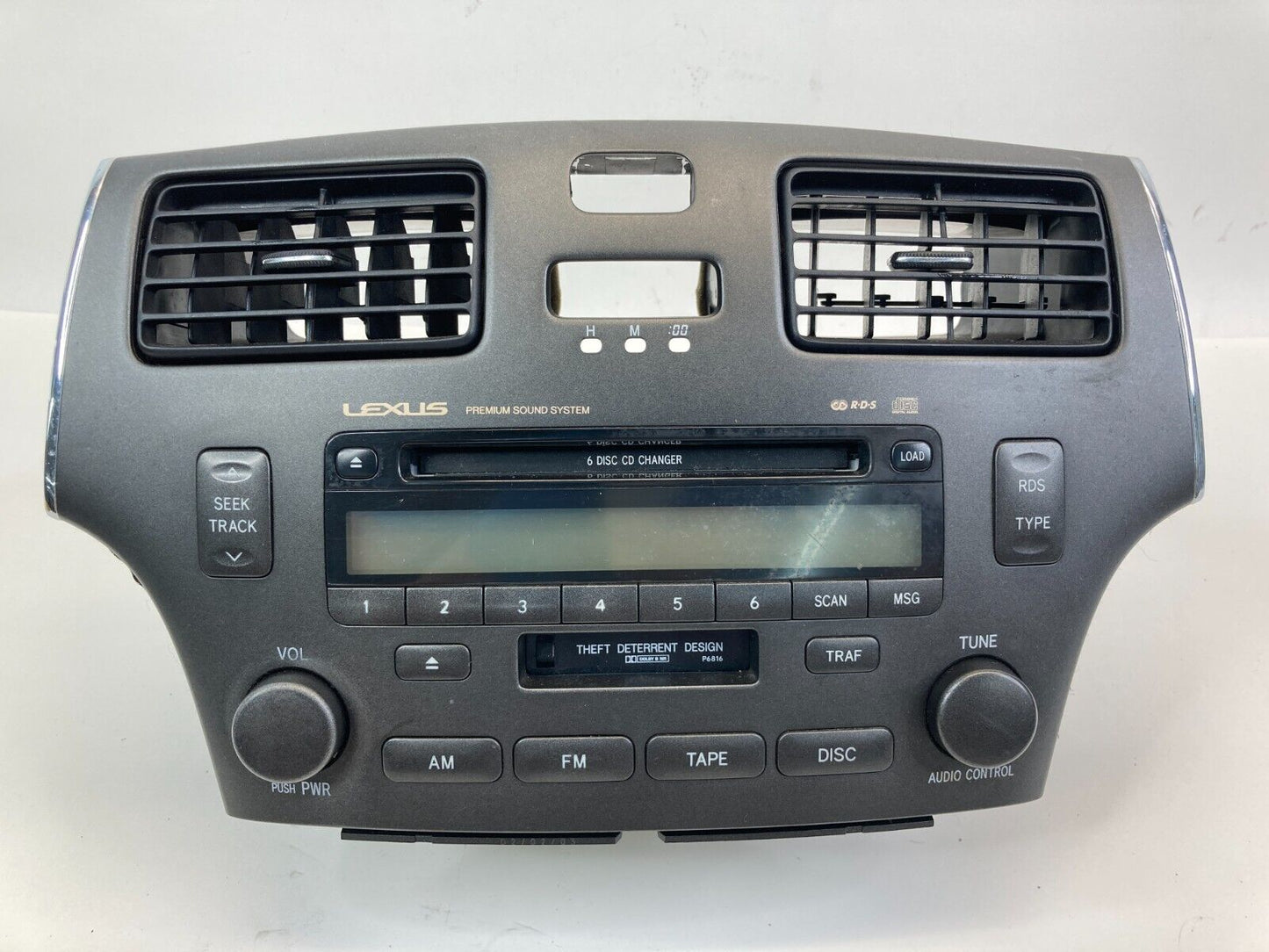 2002 2003 Lexus ES300 Radio AM/FM CD Player Receiver W/ AC Air Vents 86230-33030