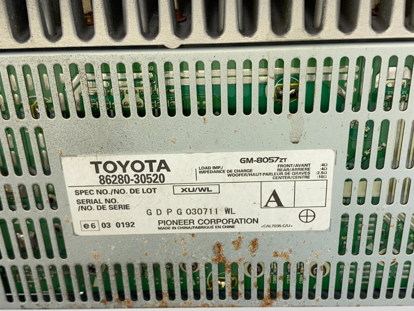 2007-2010 LEXUS GS350 GS450h RADIO AUDIO AMPLIFIER AMP PIONEER 86280-30520 OEM