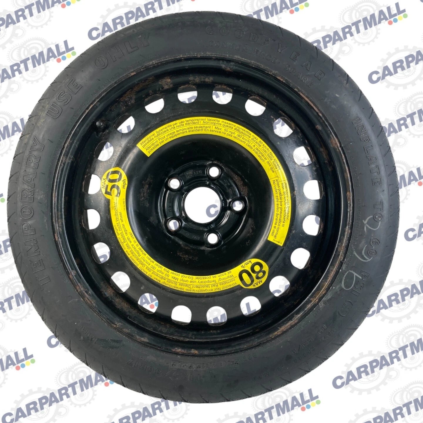 1998-2004 AUDI A6 QUATTRO 98-01 A4 QUATTRO SPARE TIRE COMPACT DONUT T125/80 R17