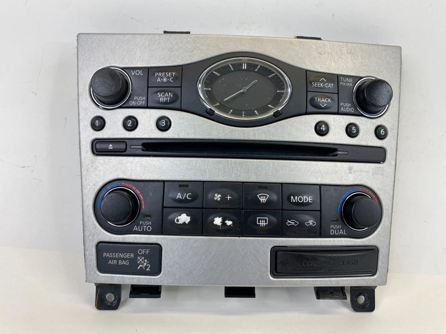 08 09 Infiniti G37 Radio CD AC Temp Climate Clock Control Panel 25391-JK64B OEM