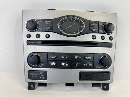 08 09 Infiniti G37 Radio CD AC Temp Climate Clock Control Panel 25391-JK64B OEM