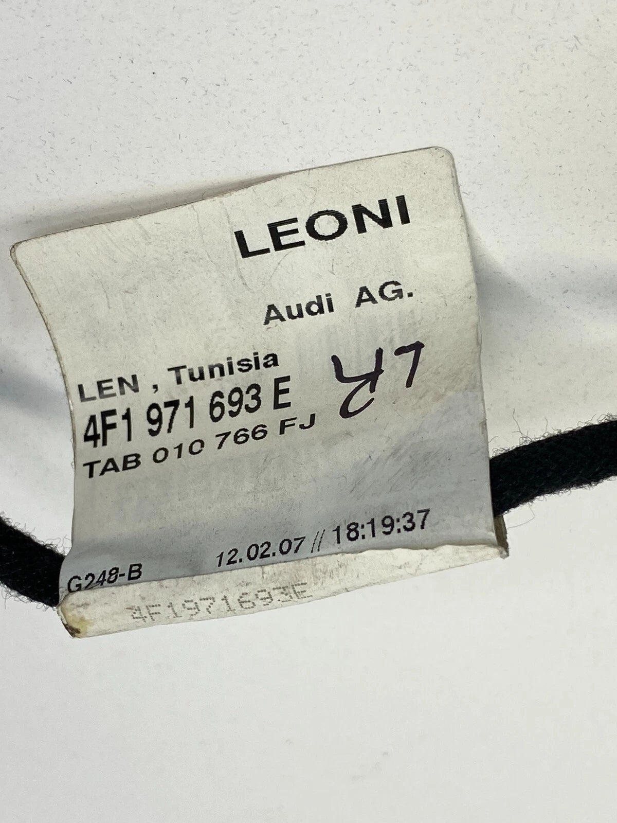 2005-2011 AUDI A6 QUATTRO REAR LEFT SIDE DOOR WIRING WIRE HARNESS 4F1971693E OEM