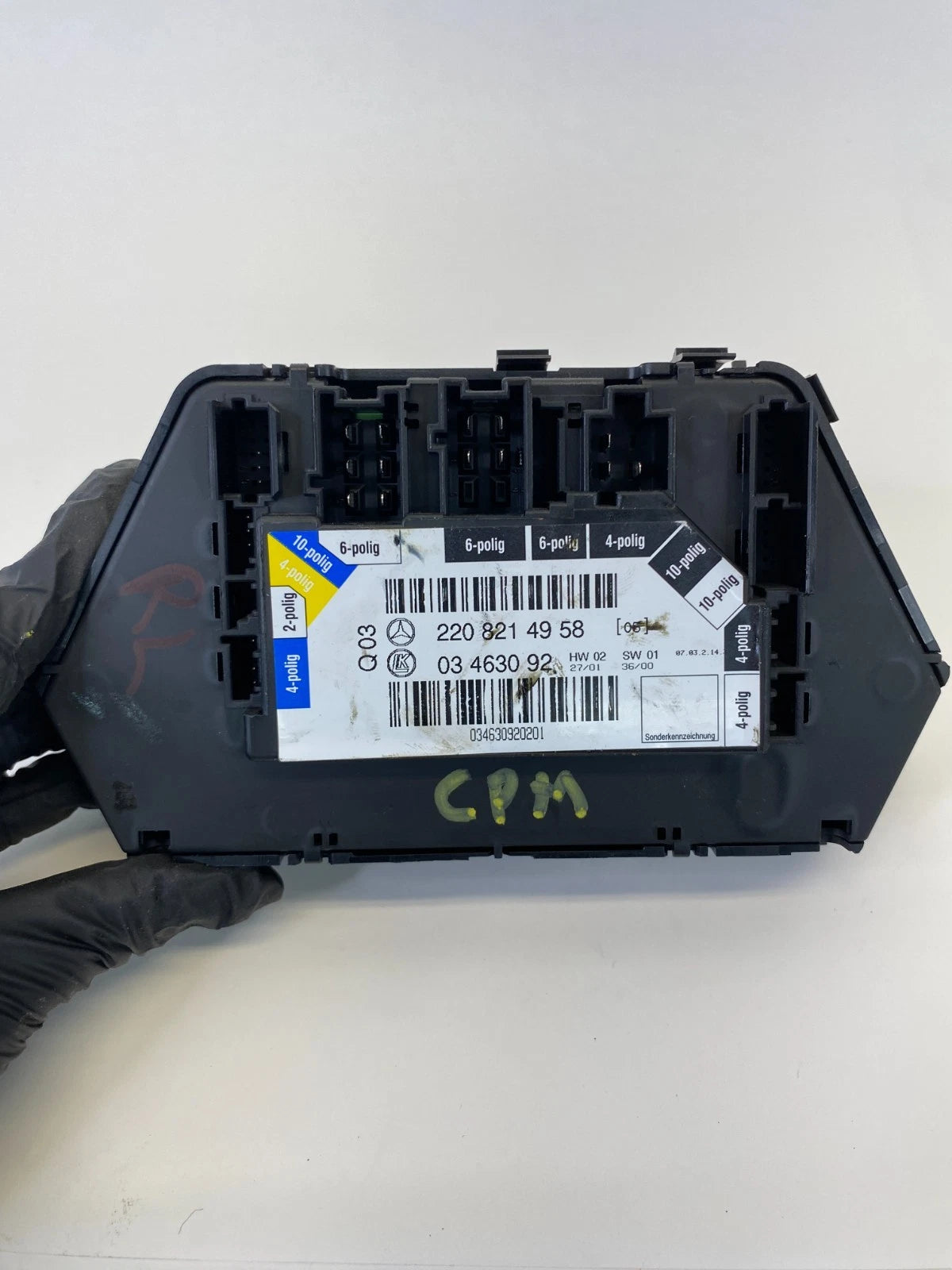00-05 MERCEDES S430 REAR LEFT SEAT ADJUSTMENT CONTROL SWITCH MODULE 2208214958
