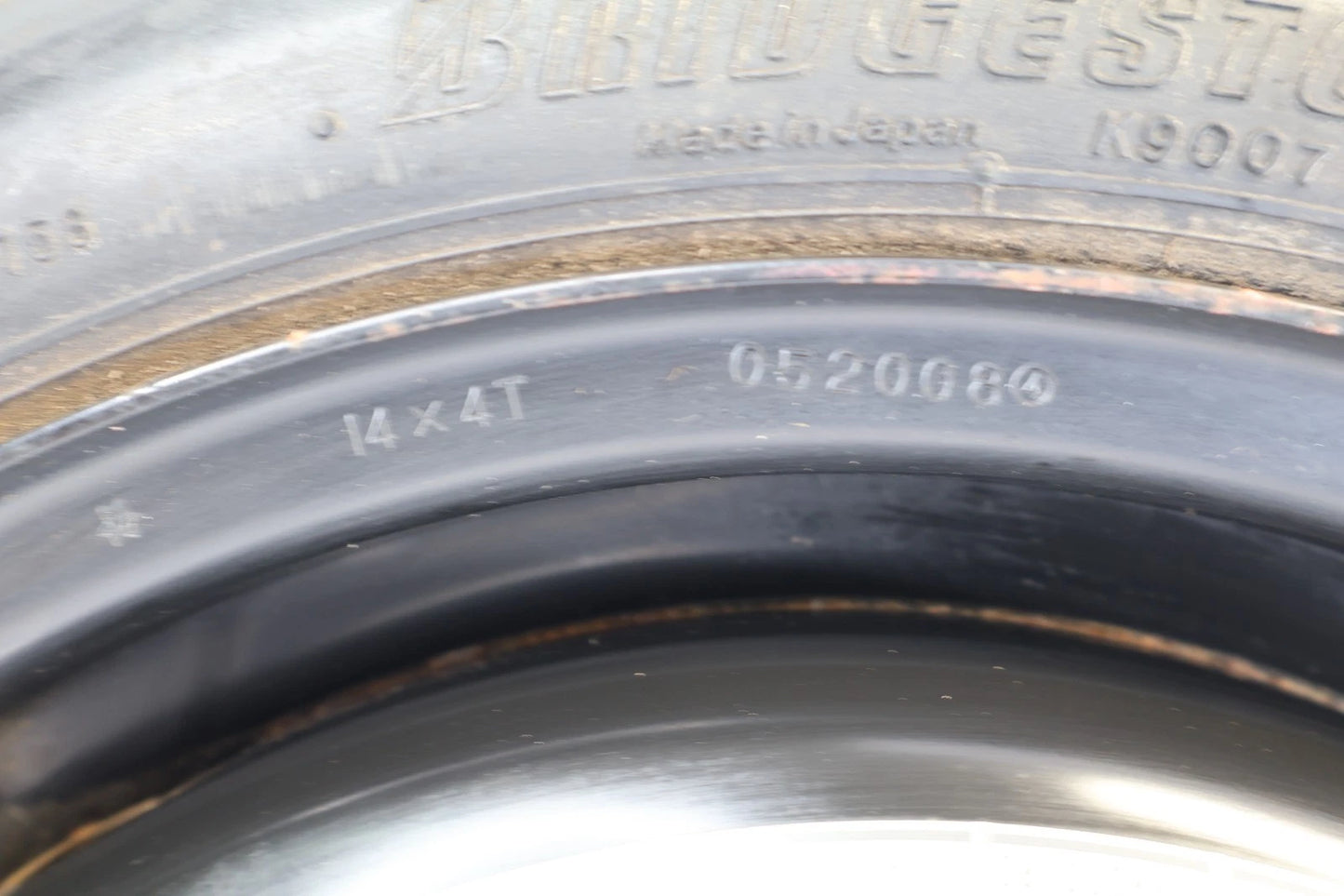 2007 2008 HONDA FIT SPARE TIRE COMPACT DONUT WHEEL RIM T115/70D14 88M OEM
