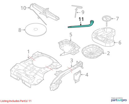 2011-2018 VOLVO S60 EMERGENCY SPARE TIRE KIT JACK & LUG WRENCH KIT SET OEM
