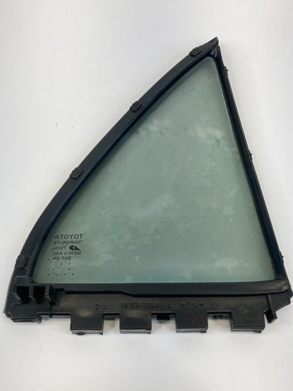 03-08 Toyota Corolla Sedan Rear Left Door Quarter Vent Window Glass 68189-02040