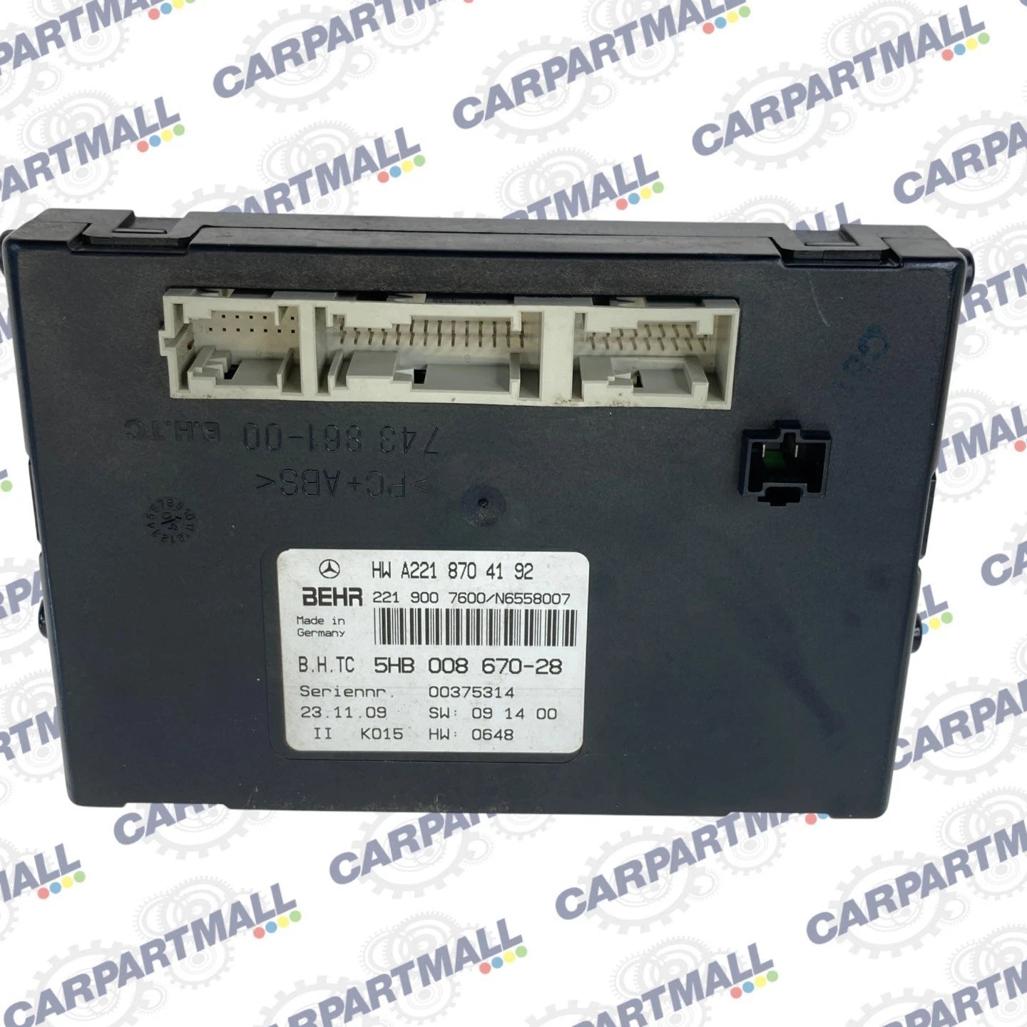 2007-2014 Mercedes-Benz CL550 Heater A/C Control Module Unit 221-870-41-92 OEM