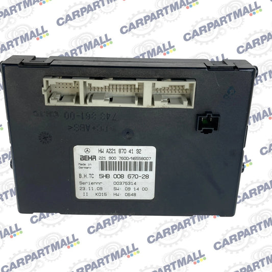 2007-2014 Mercedes-Benz CL550 Heater A/C Control Module Unit 221-870-41-92 OEM