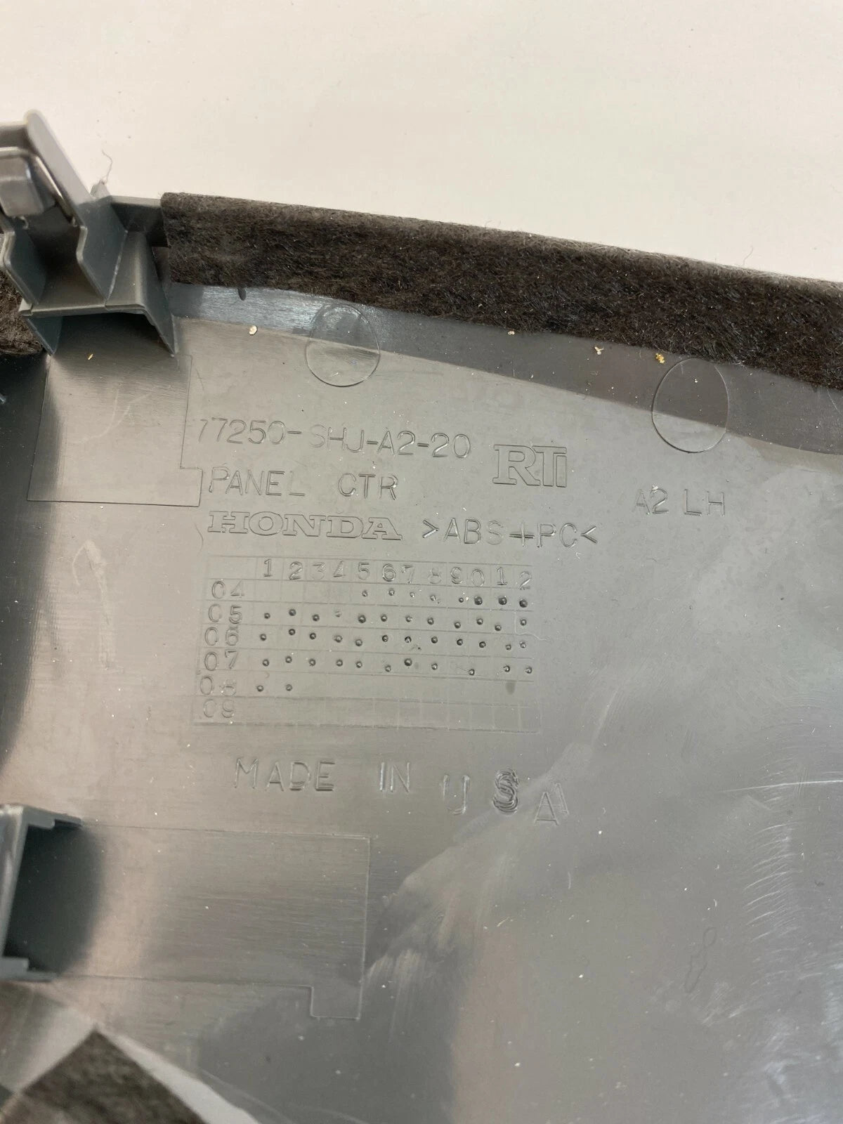 2005-2010 HONDA ODYSSEY DASH CENTER AC CLIMATE BEZEL TRIM PANEL 77250-SHJ-Y020