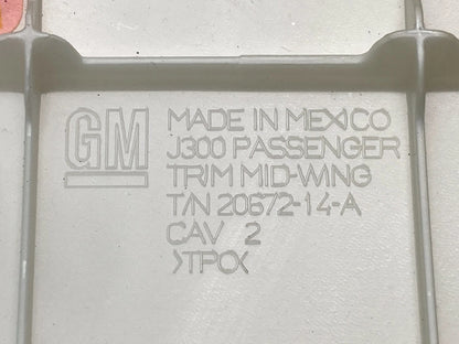 11-14 CHEVROLET CRUZE DASH RIGHT PASSENGER COVER PANEL MOLDING TRIM 16931080