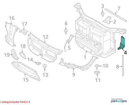 07 08 BMW 328XI 09-11 328I LEFT & RIGHT RADIATOR SUPPORT BRACKET 51647117811 OEM