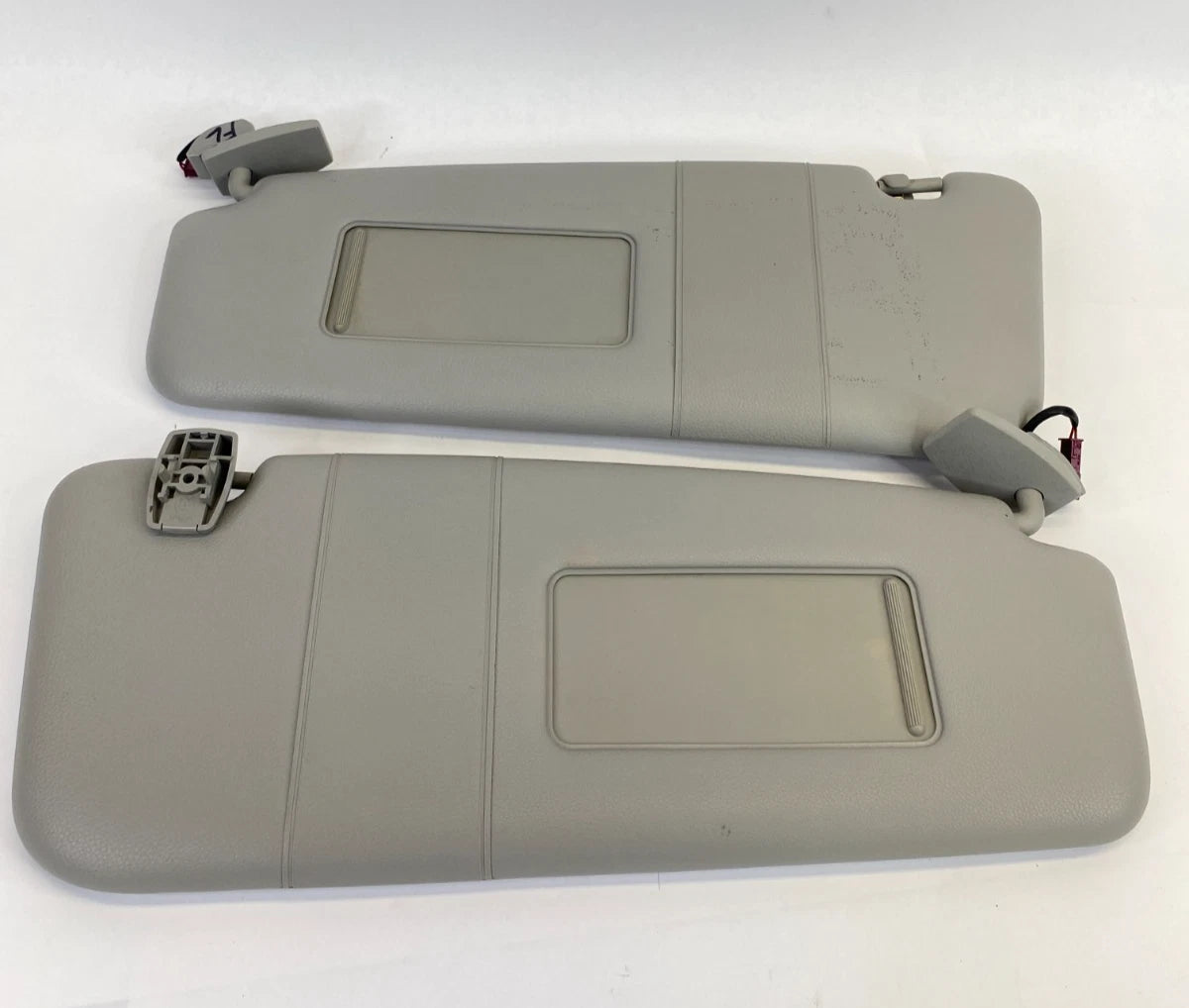 2008 BMW 535XI SUNVISOR SUN VISOR SHADE LEFT & RIGHT PAIR SET W / MIRROR OEM