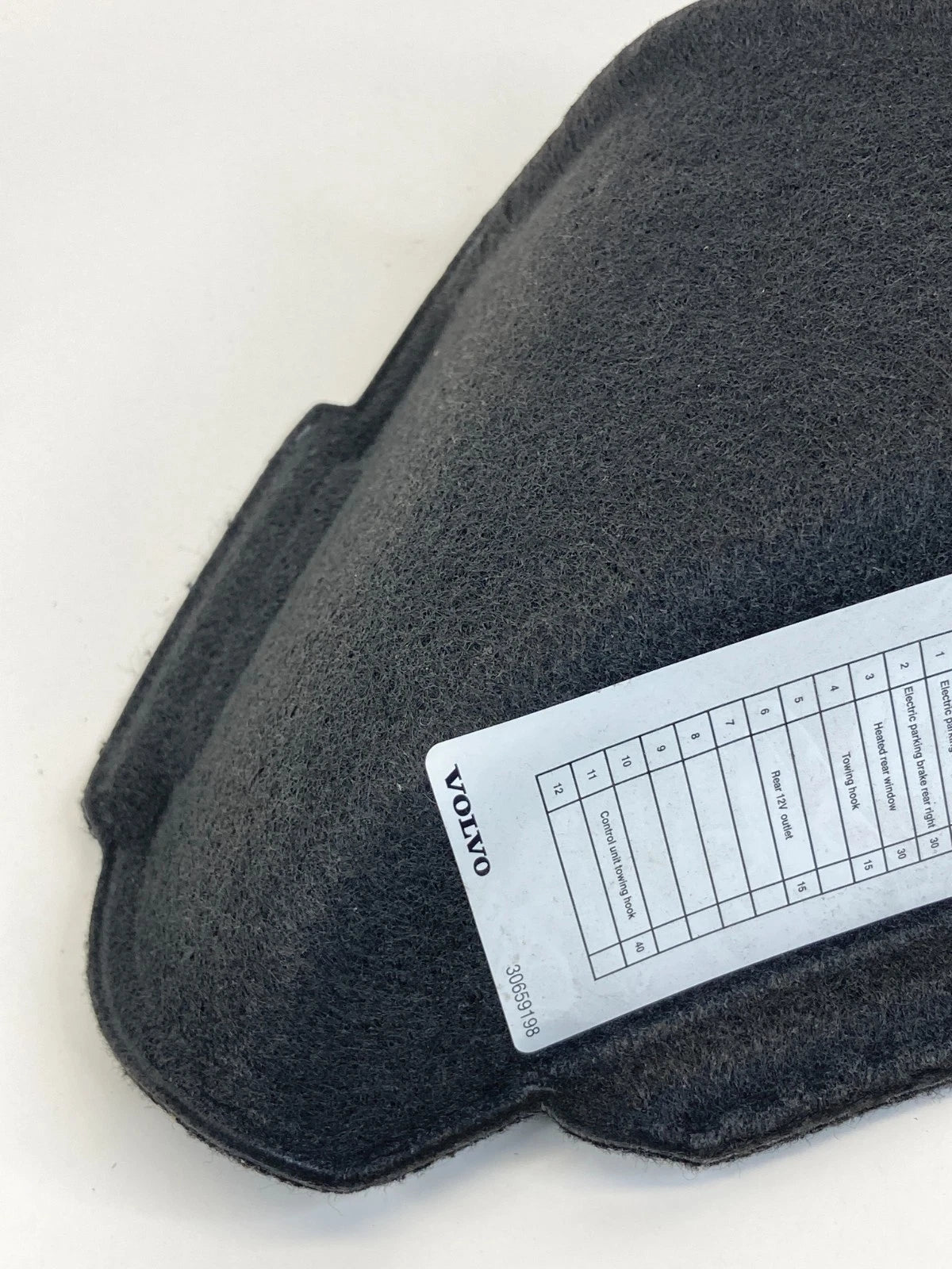 2011-2018 Volvo S60 Interior Rear Trunk Carpet Cover 30659198 OEM