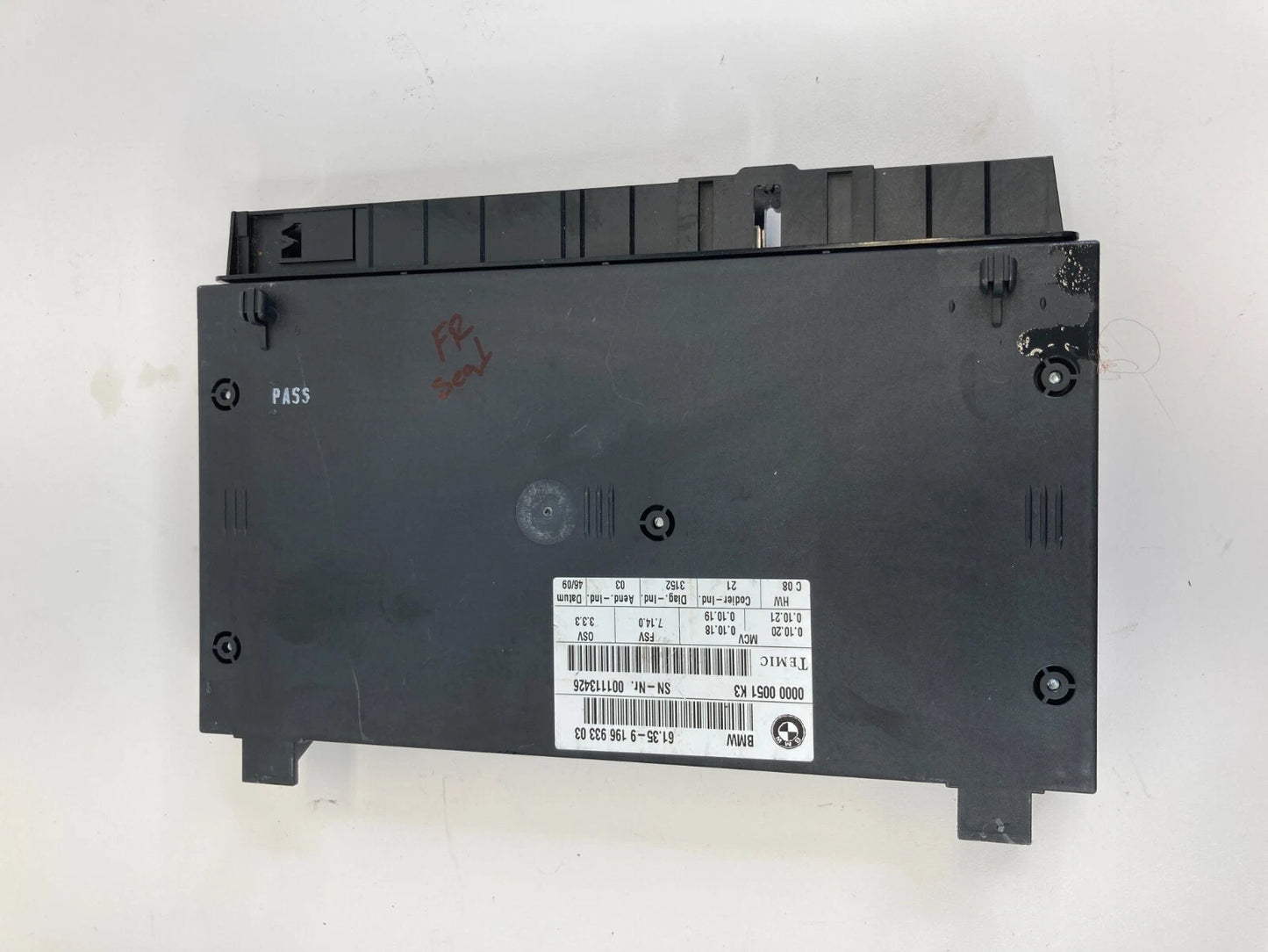2009 2010 BMW 535I XDRIVE FRONT RIGHT SEAT MEMORY CONTROL MODULE 61359196933
