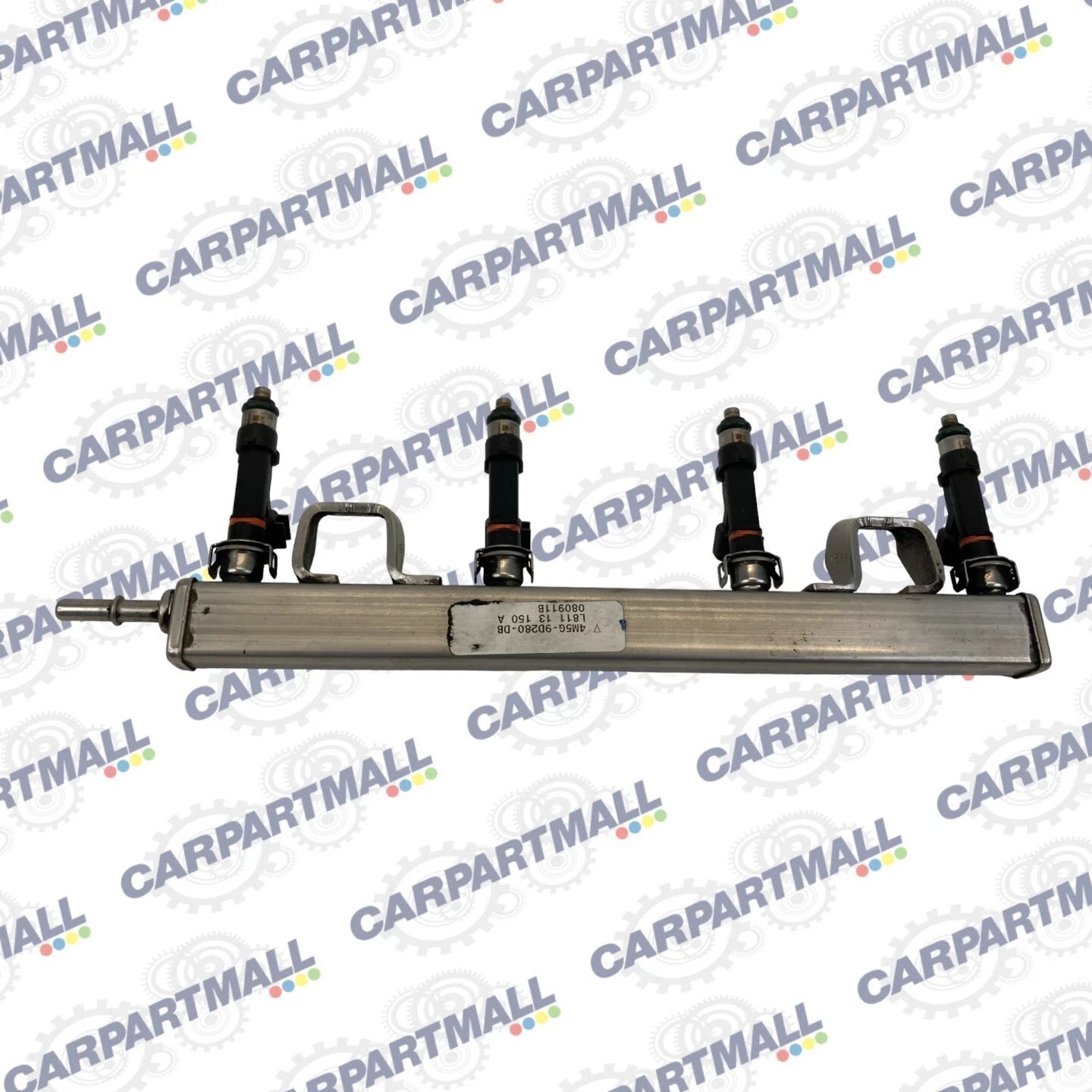 08-11 FORD FOCUS 13-20 FUSION AT FUEL INJECTION RAIL W/ INJECTORS 4M5G9D280D OEM
