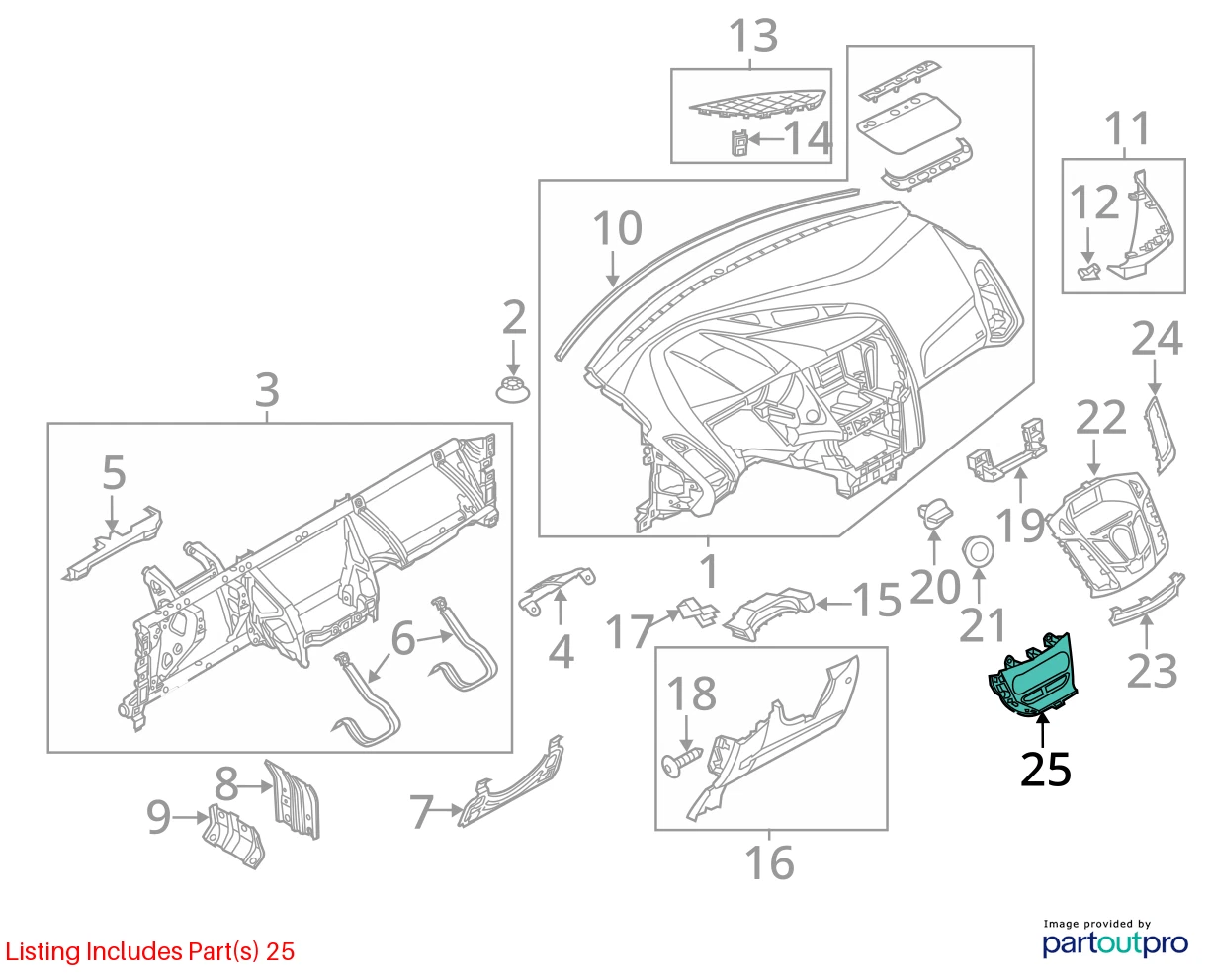 2012-2014 FORD FOCUS HATCHBACK A/C HEATER TEMPERATURE CLIMATE CONTROL BEZEL TRIM