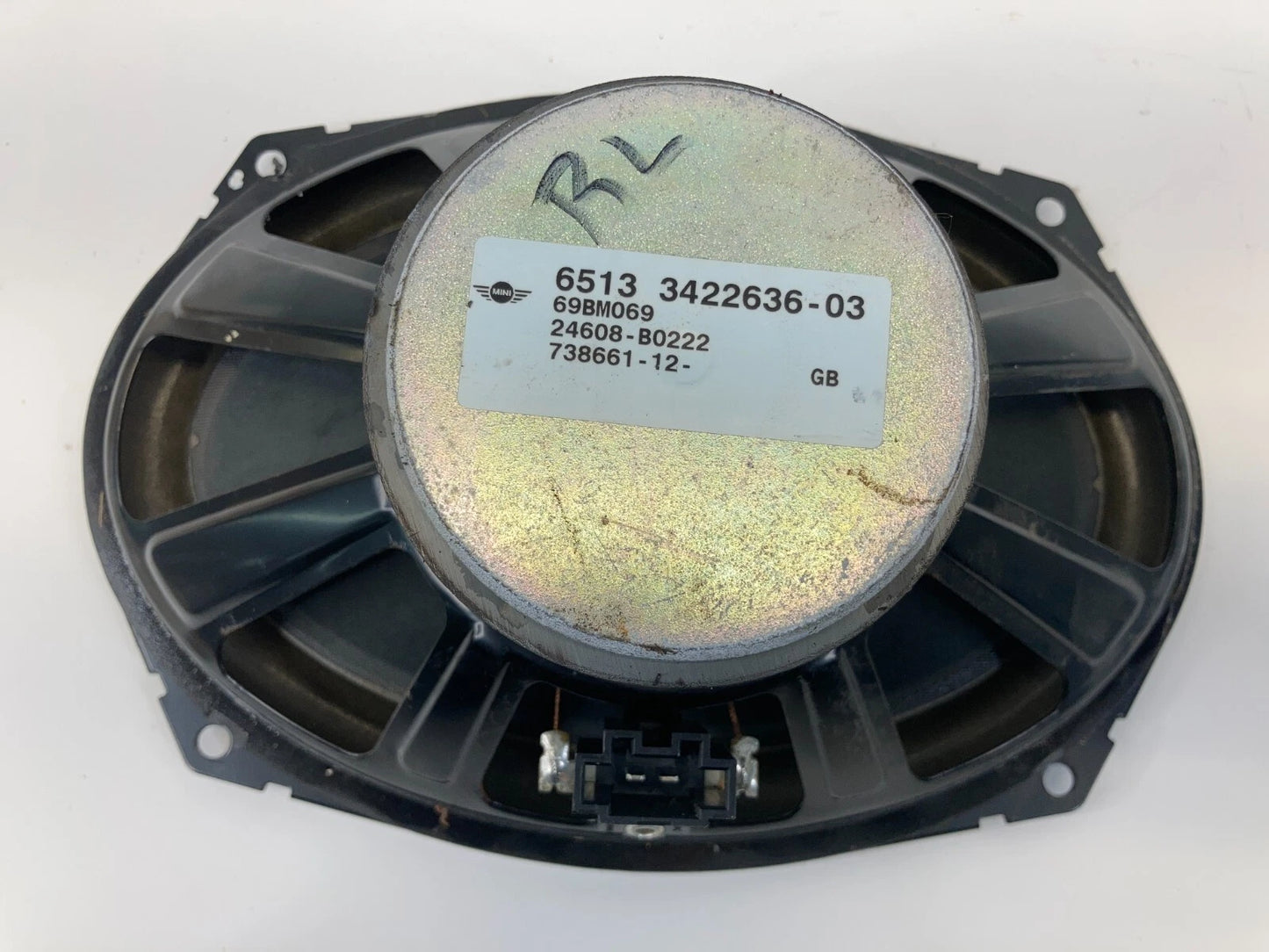2007-2011 MINI COOPER REAR LEFT BACK QUARTER PANEL SPEAKER 65133422636
