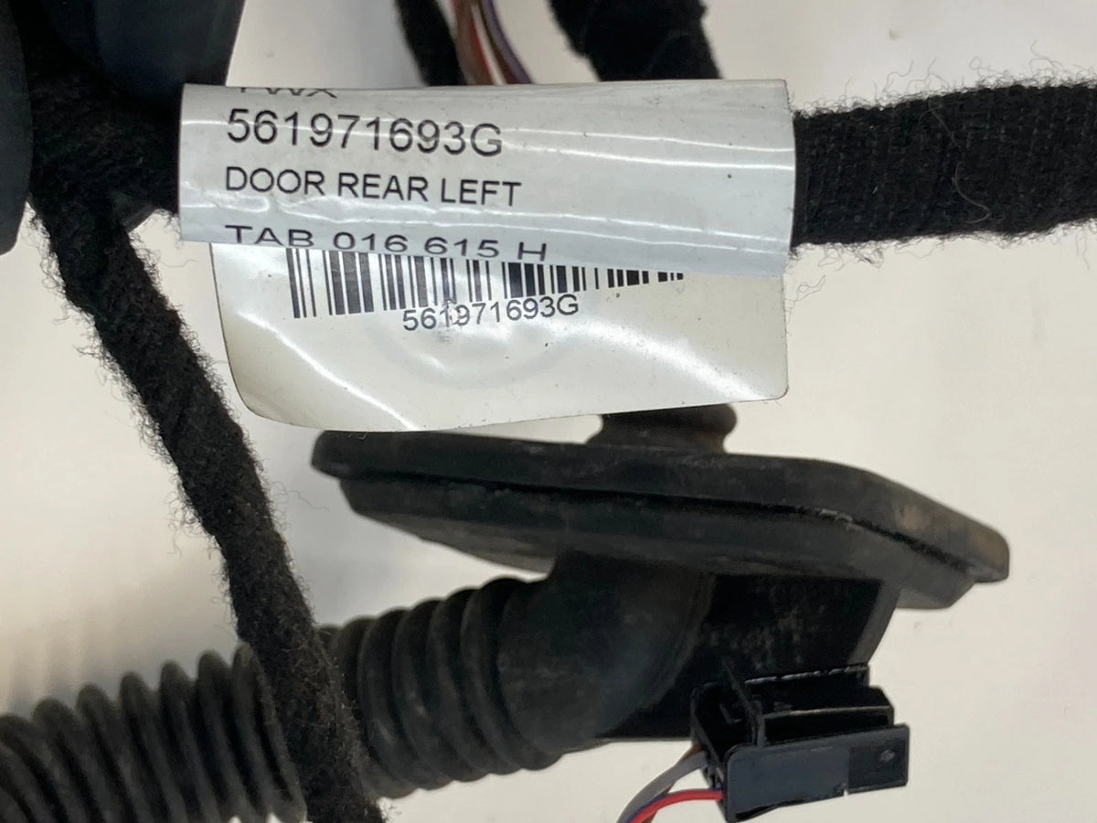 2012-2015 VOLKSWAGEN PASSAT DOOR WIRING HARNESS CABLE PLUGS REAR LEFT 561971693G