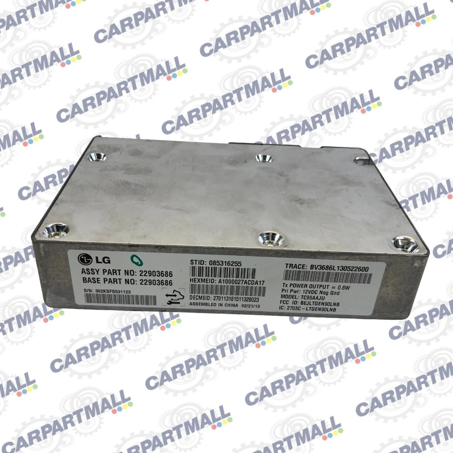 2013 CHEVROLET SONIC COMMUNICATION ONSTAR CONTROL MODULE 22903686 OEM