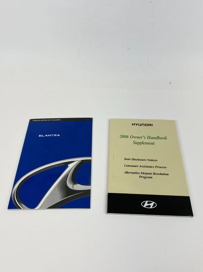 2006 06 HYUNDAI ELANTRA OWNERS MANUAL BOOK INFORMATION GUIDE W/ CASE OEM