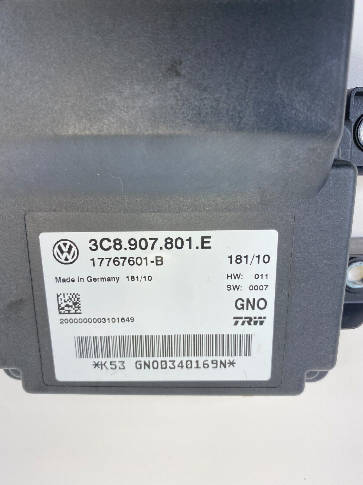 2009-2015 Volkswagen CC Emergency Parking Brake Control Module 3C8-907-801-E OEM