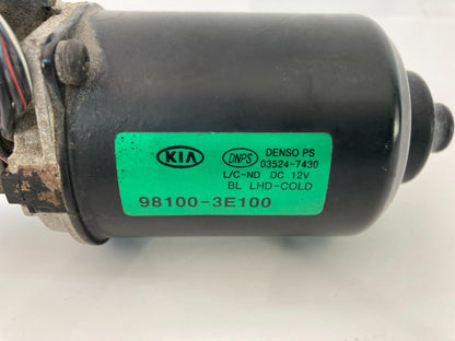 2003-2006 KIA SORENTO FRONT WINDSHIELD WIPER MOTOR ASSEMBLY OEM 98100-3E100