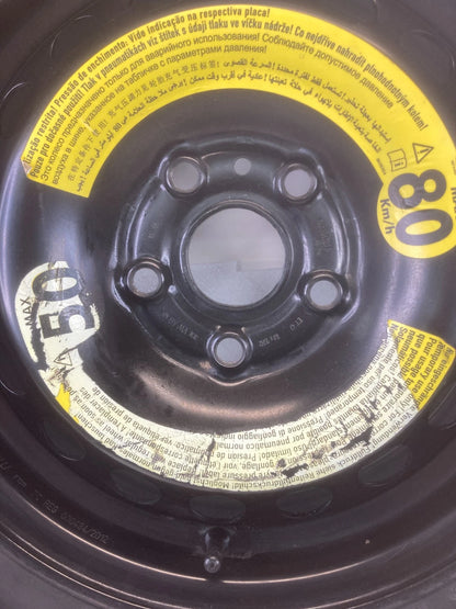 12-19 VW BEETLE JETTA EMERGENCY SPARE TIRE WHEEL COMPACT DONUT T195/65/R15 OEM