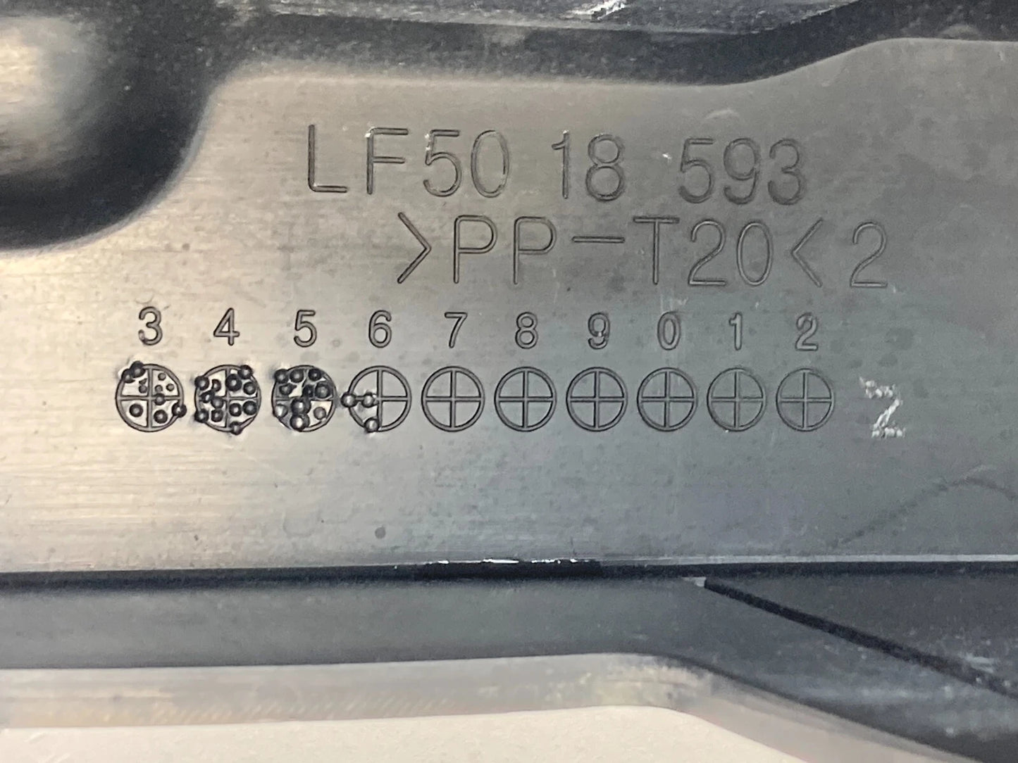 04-13 MAZDA 3 06-15 MAZDA 5 BATTERY BOX LOWER SIDE COVER PANEL LF5018593 OEM