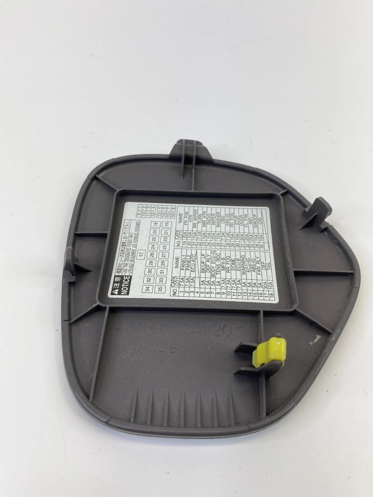 2000-2005 TOYOTA CELICA CENTER CONSOLE RIGHT SIDE FUSE BOX COVER CAP OEM