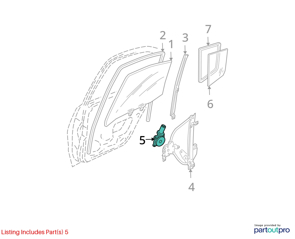 2004-2008 NISSAN MAXIMA REAR LEFT DOOR POWER WINDOW WINDOW MOTOR 82731-7Y000 OEM