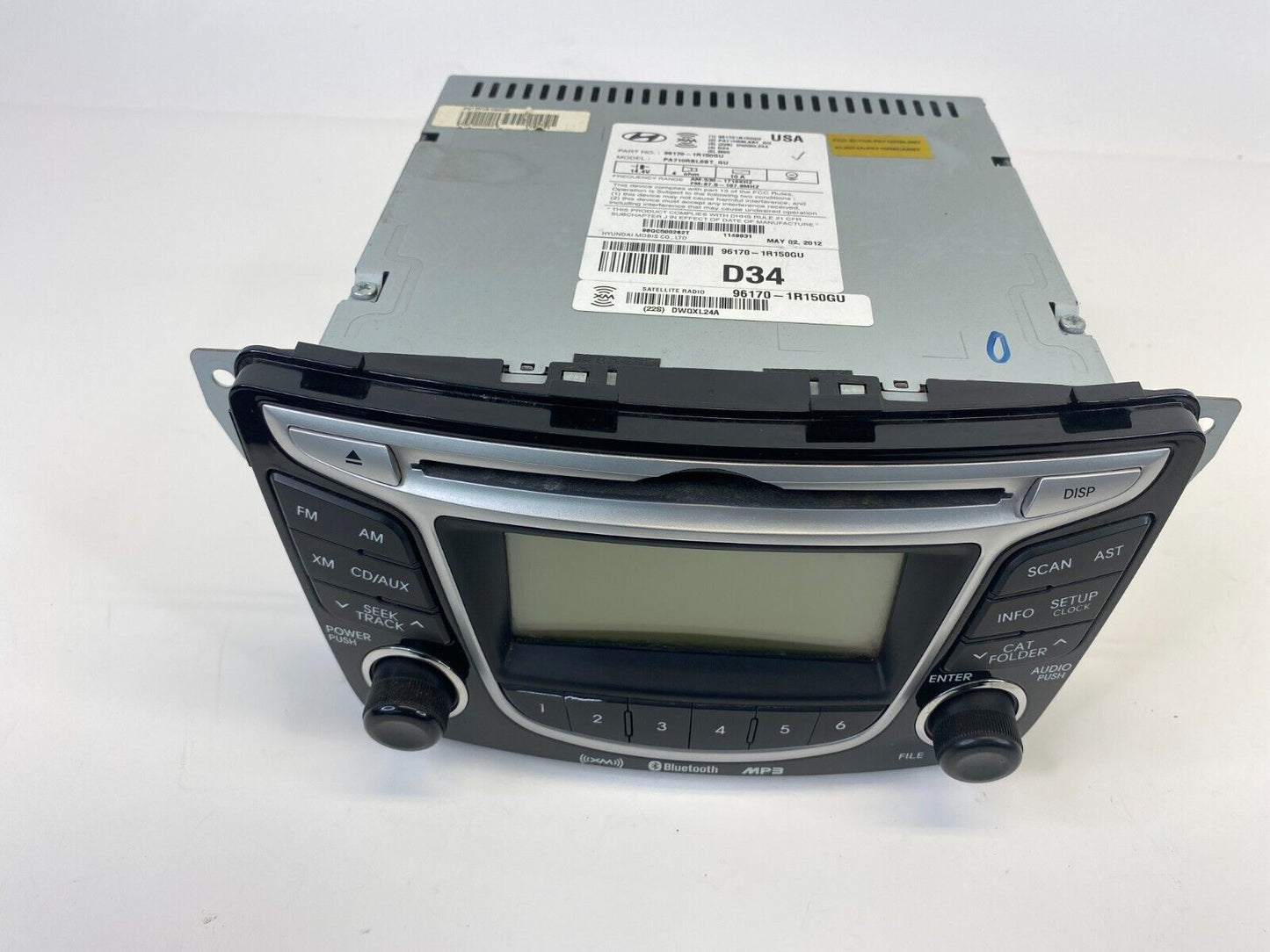 2012-2014 Hyundai Accent Radio AM FM Single CD Player w/ Bluetooth 96170-1R150GU