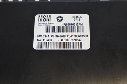 2011-2013 JEEP GRAND CHEROKEE DURANGO SEAT MEMORY CONTROL MODULE 05026615AM OEM
