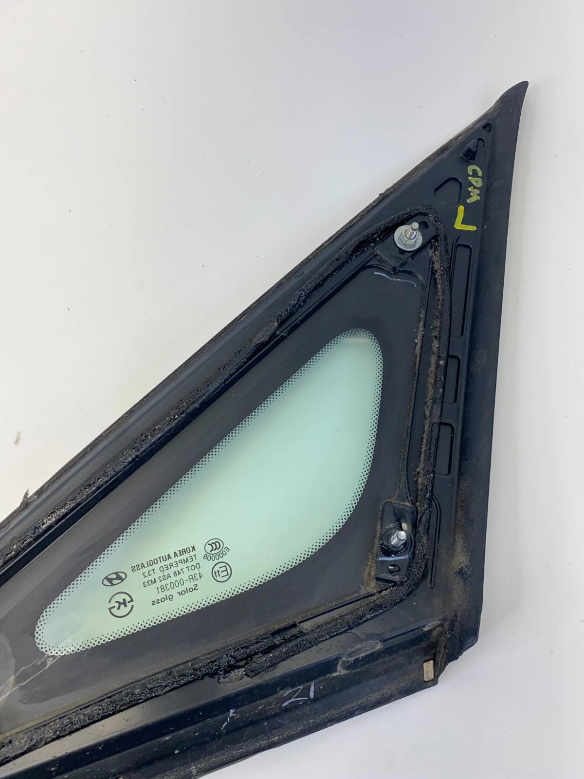2011-2015 HYUNDAI SONATA REAR LEFT LH DOOR QUARTER WINDOW GLASS OEM 87820-3S100