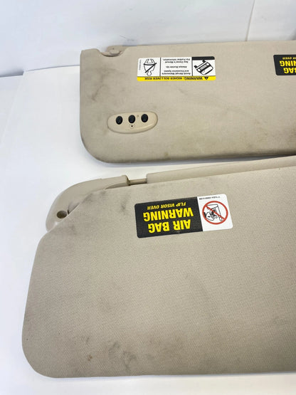 2003-2006 LINCOLN NAVIGATOR DUAL SUN VISOR PAIR SET LH RH TAN BEIGE OEM FACTORY