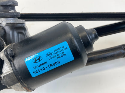 12-17 Hyundai Accent Front Windshield Wiper Linkage & Wiper Motor 98110-1R000
