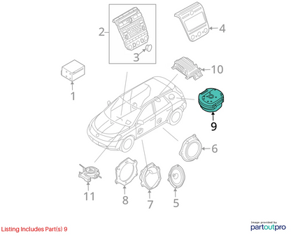 2003-2007 NISSAN MURANO BOSE SPEAKER SUBWOOFER AUDIO SYSTEM 28170-CA10B OEM