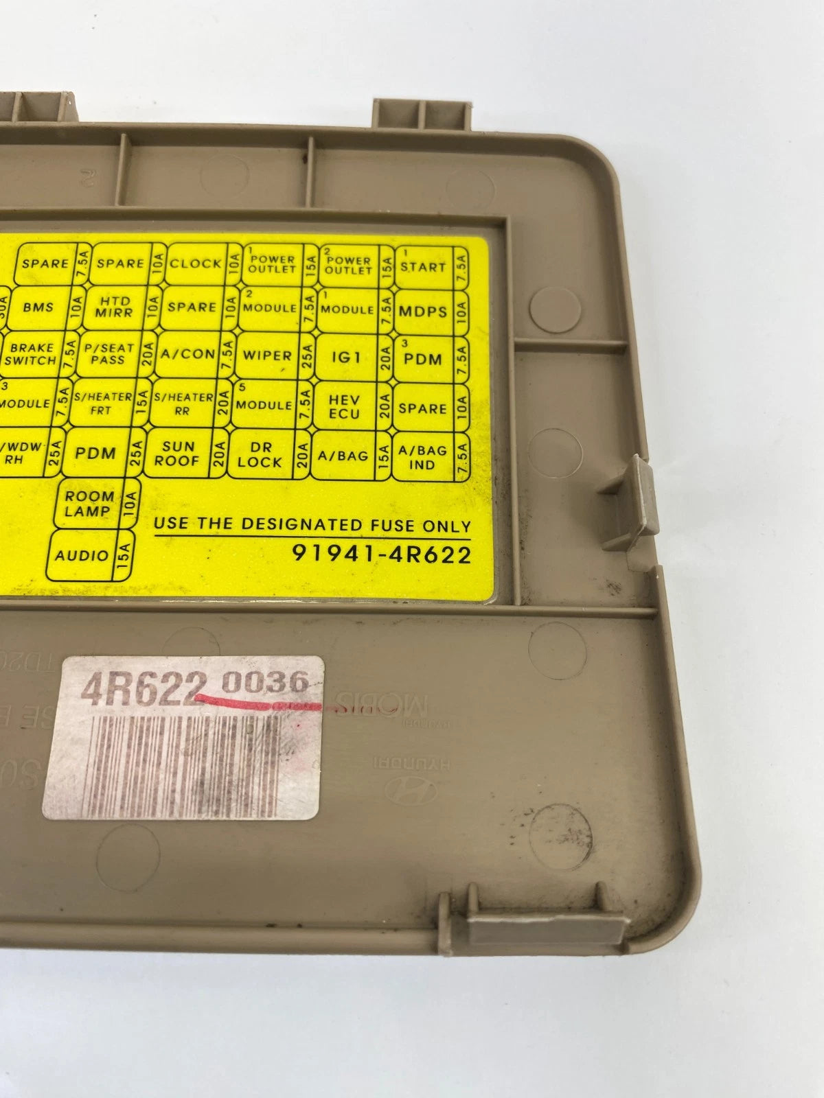 2011-2015 HYUNDAI SONATA INTERIOR LOWER DASH FUSE BOX LID COVER 91941-4R622 OEM