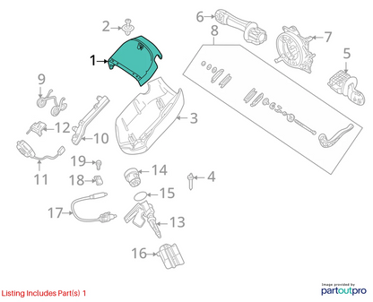 01-05 BMW 325I 325XI 330I 330XI SEDAN STEERING COLUMN SHROUD COVER 32311094678