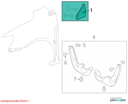 12-20 CHEVROLET SONIC FRONT RIGHT EXTERIOR SIDE VIEW APPLIQUE MOLDING 95461590