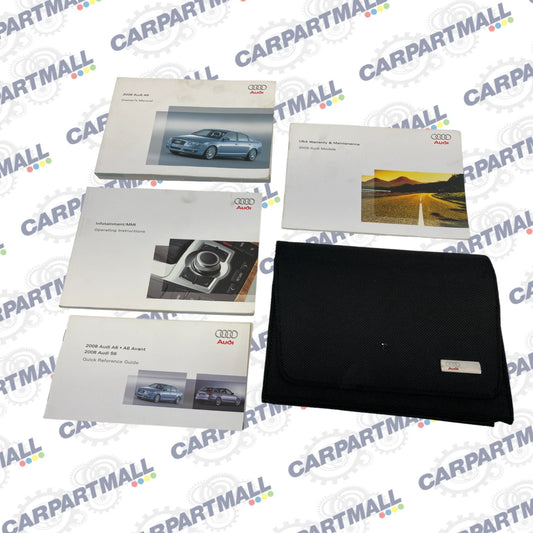 2008 AUDI A6 OWNERS MANUAL QUICK REFERENCE GUIDE BOOK SET W/ CASE OEM