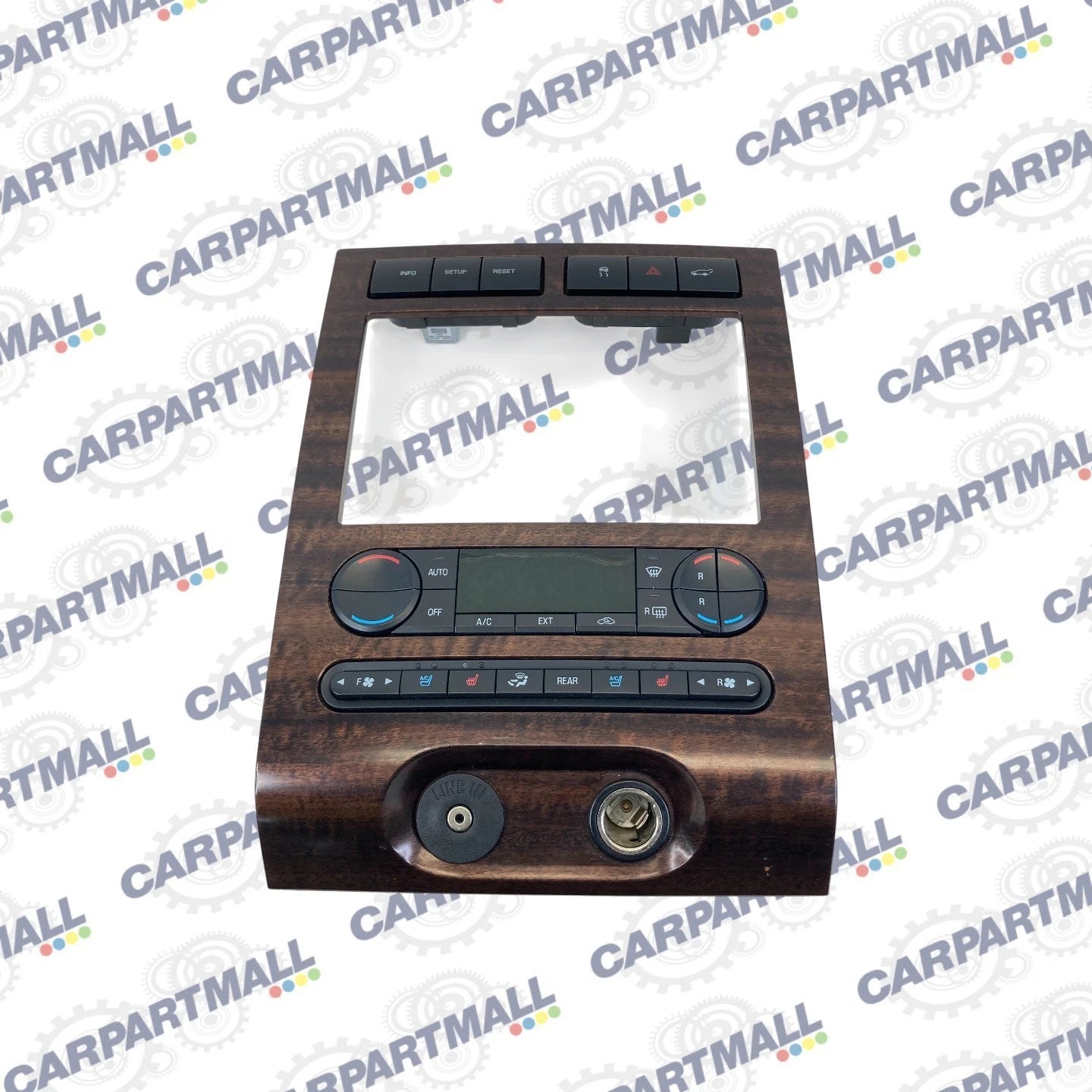 07-14 FORD EXPEDITION AUDIO AC CLIMATE CONTROL SWITCH PANEL & RADIO BEZEL OEM