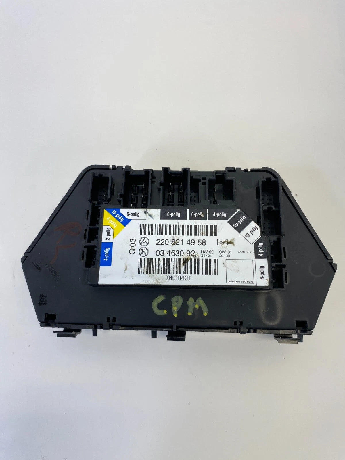 00-05 MERCEDES S430 REAR LEFT SEAT ADJUSTMENT CONTROL SWITCH MODULE 2208214958