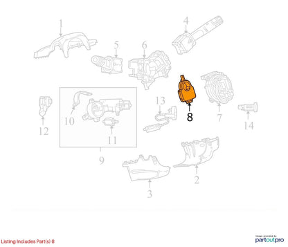 2013-2015 CHEVROLET MALIBU STEERING WHEEL ANGLE POSITION SENSOR 13589257 OEM