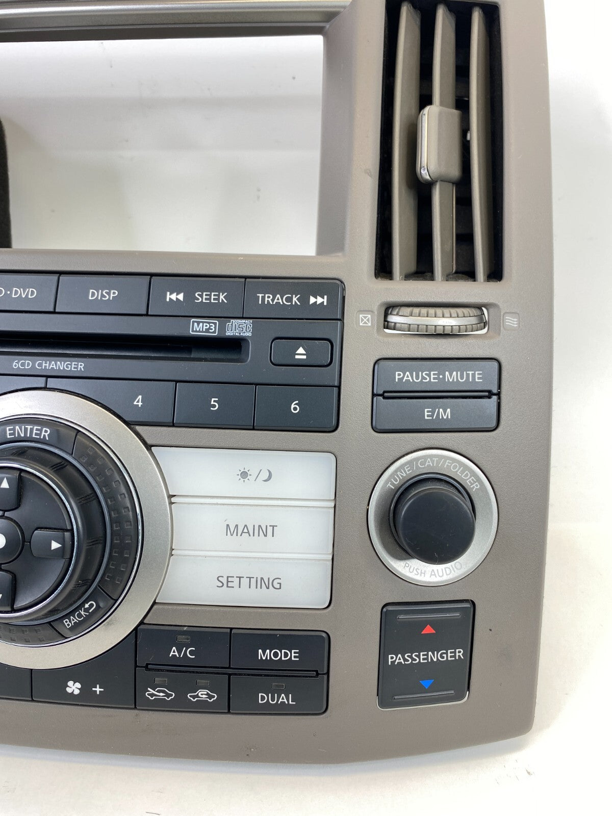 06-08 Infiniti FX35 Dash Radio Heater Climate Control Panel Bezel Trim 28395CL70