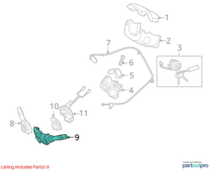 2010-2013 KIA SOUL COMBINATION SWITCH TURN SIGNAL WIPER LEVER 93410-2M000 OEM