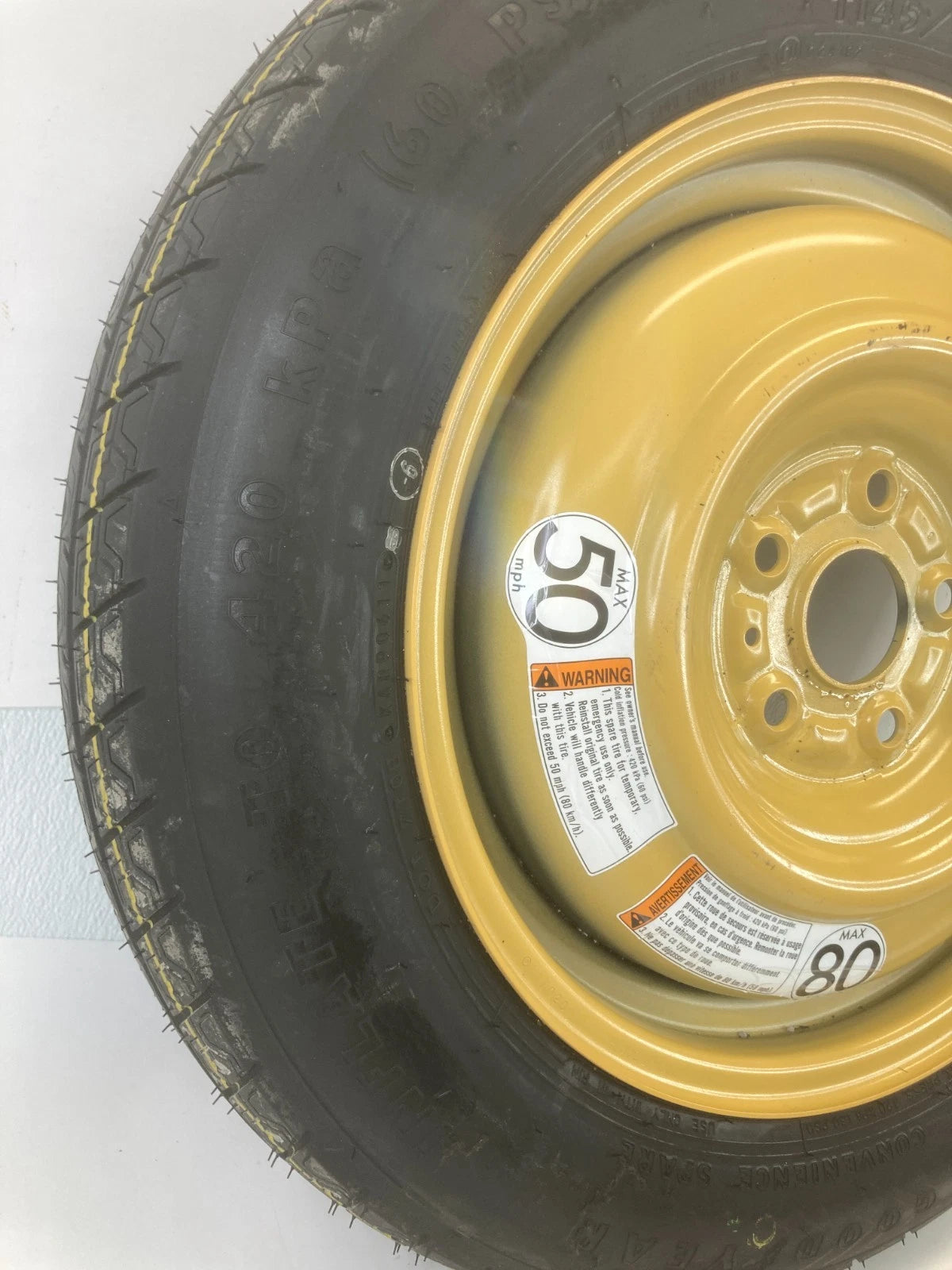 2010-2013 SUZUKI KIZASHI EMERGENCY SPARE TIRE COMPACT DONUT WHEEL T145/90D16 95M